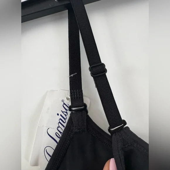 NWT Leonisa Women’s PowerSlim Secret Sculpting 2-Way Tank in black, size Medium. - Picture 8 of 14